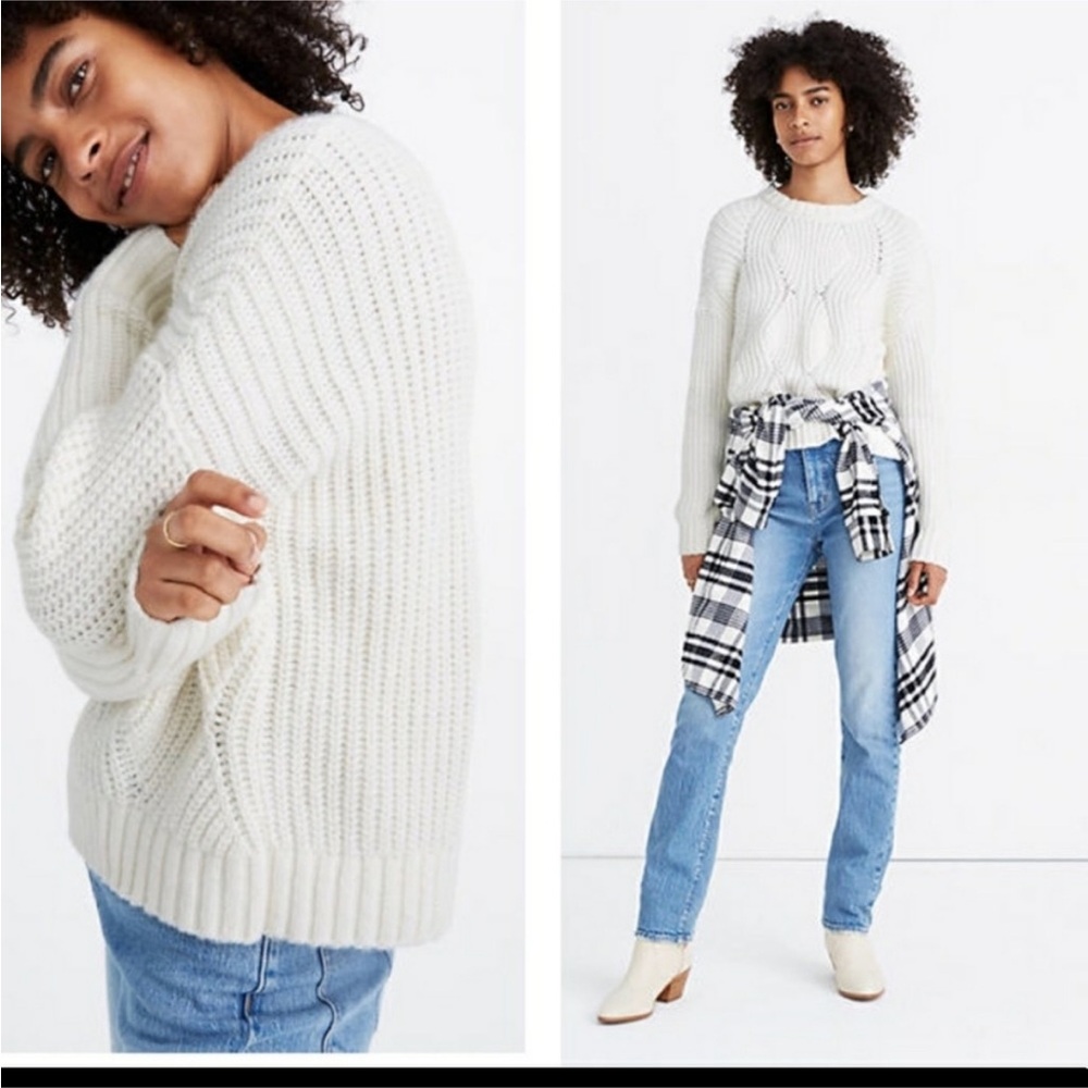 Madewell Women's Everett Rib-Play Pullover Sweater